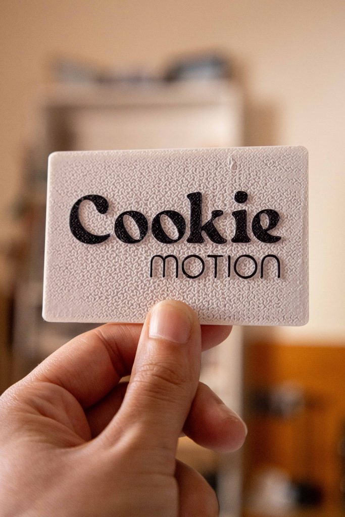 Cartão visita Cookie Motion com NFC