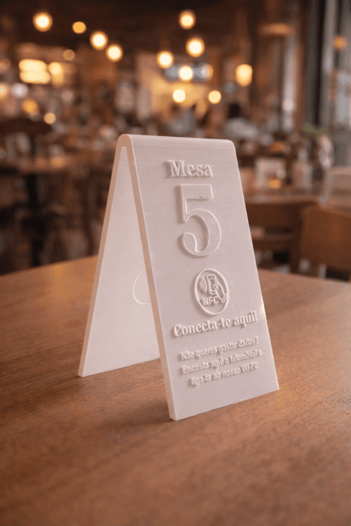 Placa de Mesa -Restaurante – Parte do Wi-Fi